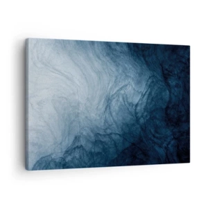 Quadro su tela - Stampe su Tela - Una composizione astratta nei toni del blu e del blu navy. - 70x50cm - Arrivando in profondità - Decorazione murale moderna per soggiorno e camera da letto ARTTOR