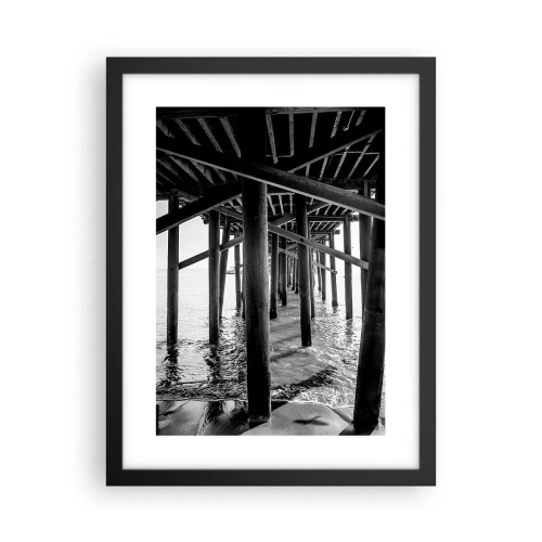 Poster in cornice nera - Nascondiglio in spiaggia - 30x40 cm