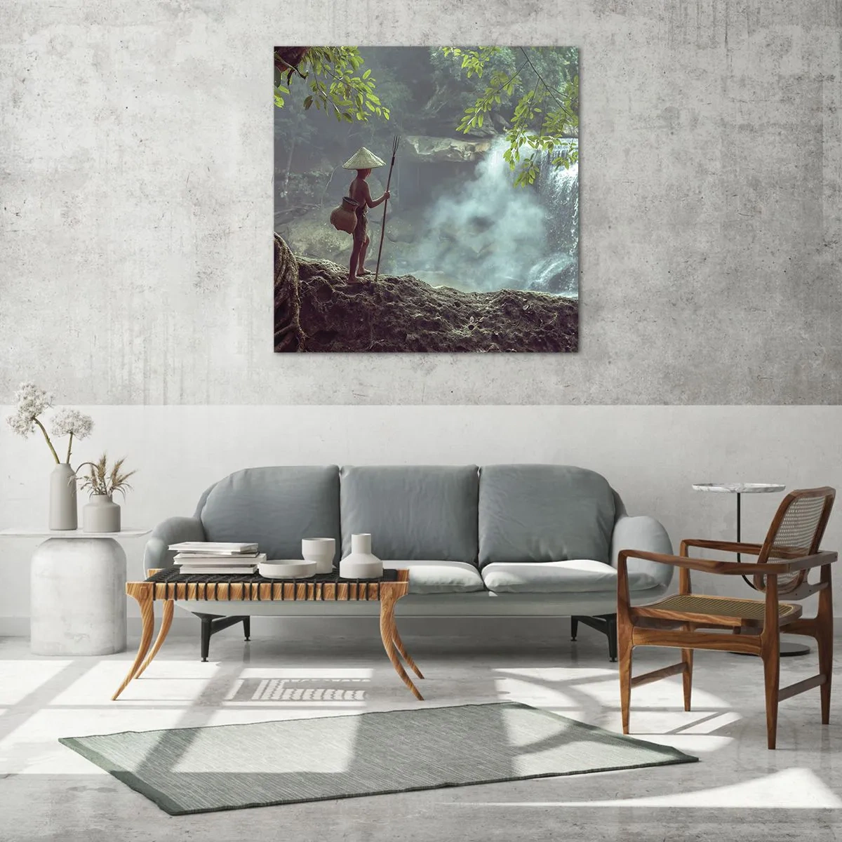 Quadro su vetro - In armonia con la natura - 50x50 cm