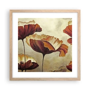 Poster in cornice rovere chiaro - Nei prati e nei campi - 40x40 cm