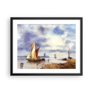 Poster in cornice nera - Il ritorno dei marinai - 50x40 cm