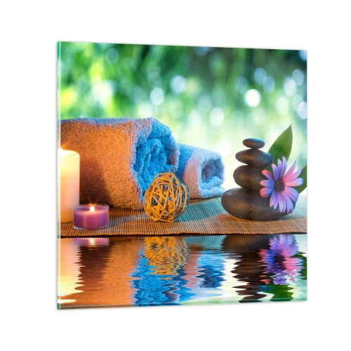 Quadro su vetro - Tempo per il corpo - 30x30 cm