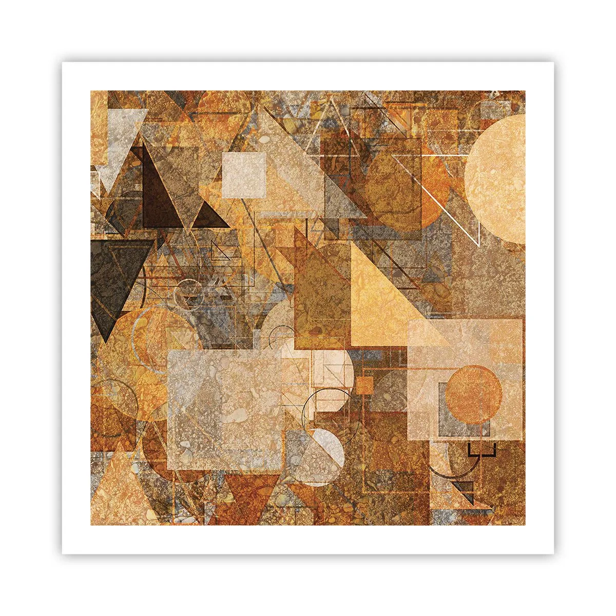 Poster - Studio cubista in marrone - 60x60 cm