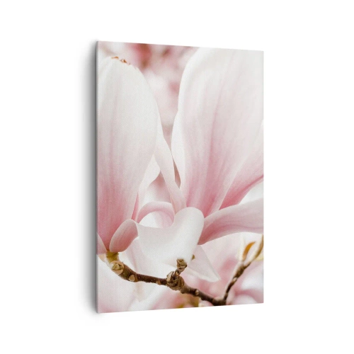 Quadro su tela - Stampe su Tela - Delicati fiori di magnolia in tonalità pastello - 70x100cm - Tenerezza senza fine - Decorazione murale moderna per soggiorno e camera da letto ARTTOR