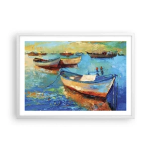 Poster in cornice bianca - Nella baia del sud - 70x50 cm