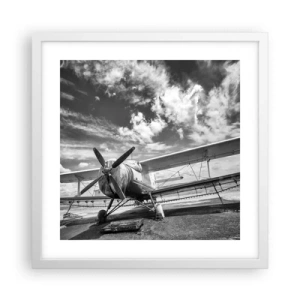 Poster in cornice bianca - Non vedo l'ora! - 40x40 cm