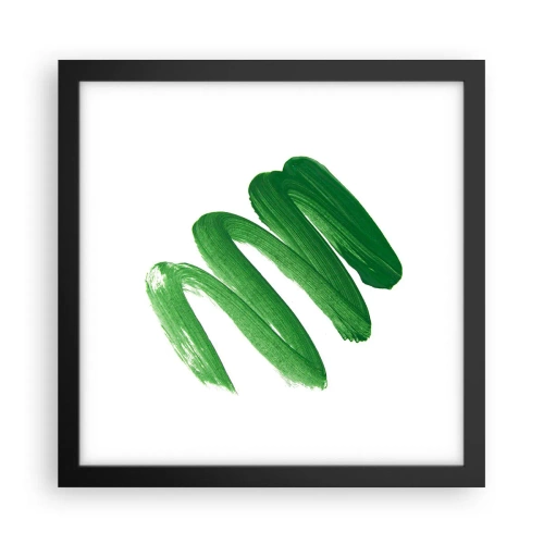 Poster in cornice nera - Scherzo verde - 30x30 cm