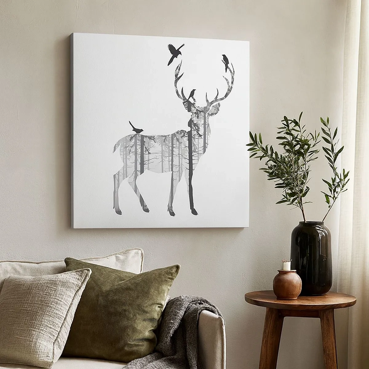 Quadro su tela - Stampe su Tela - Lo spirito buono del bosco - 30x30 cm