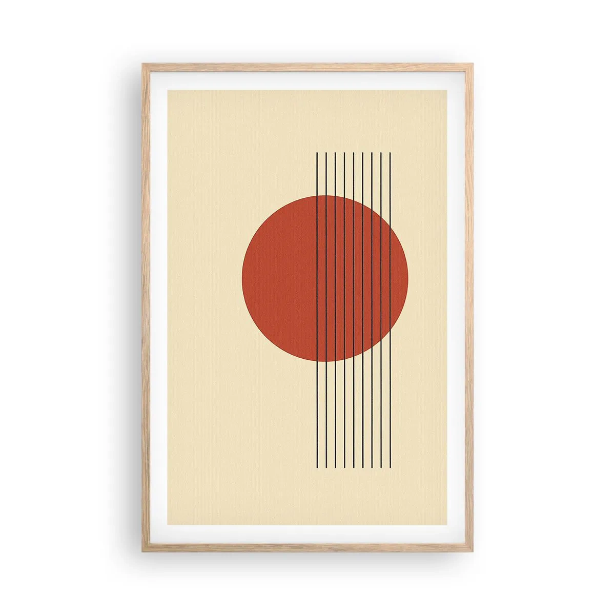 Poster in cornice rovere chiaro - Nel cerchio e oltre - 61x91 cm
