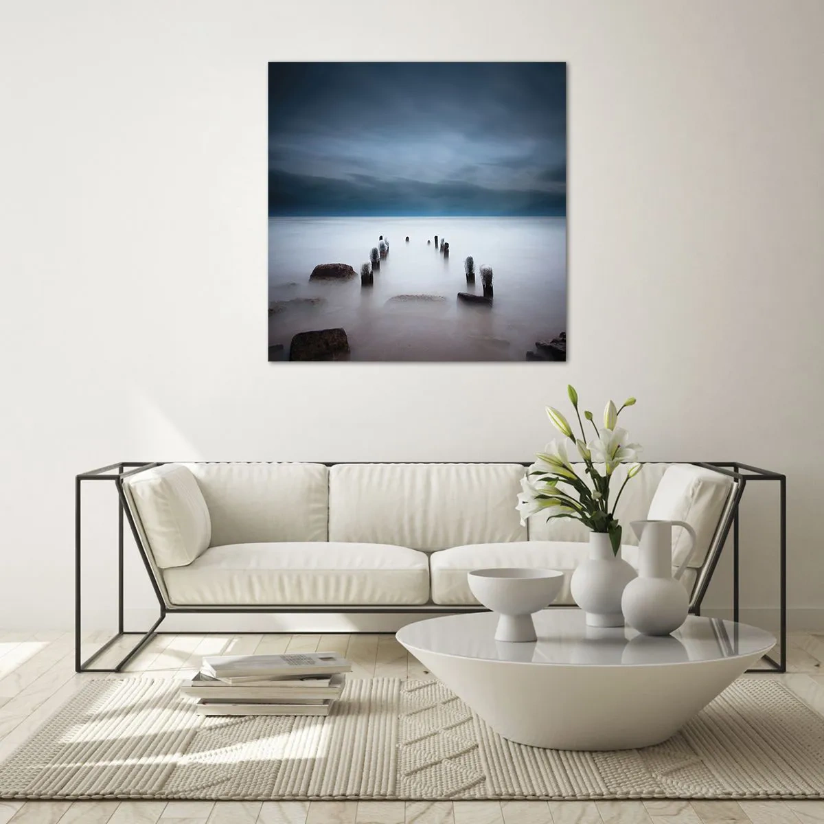 Quadro su vetro - Lago pensieroso - 30x30 cm