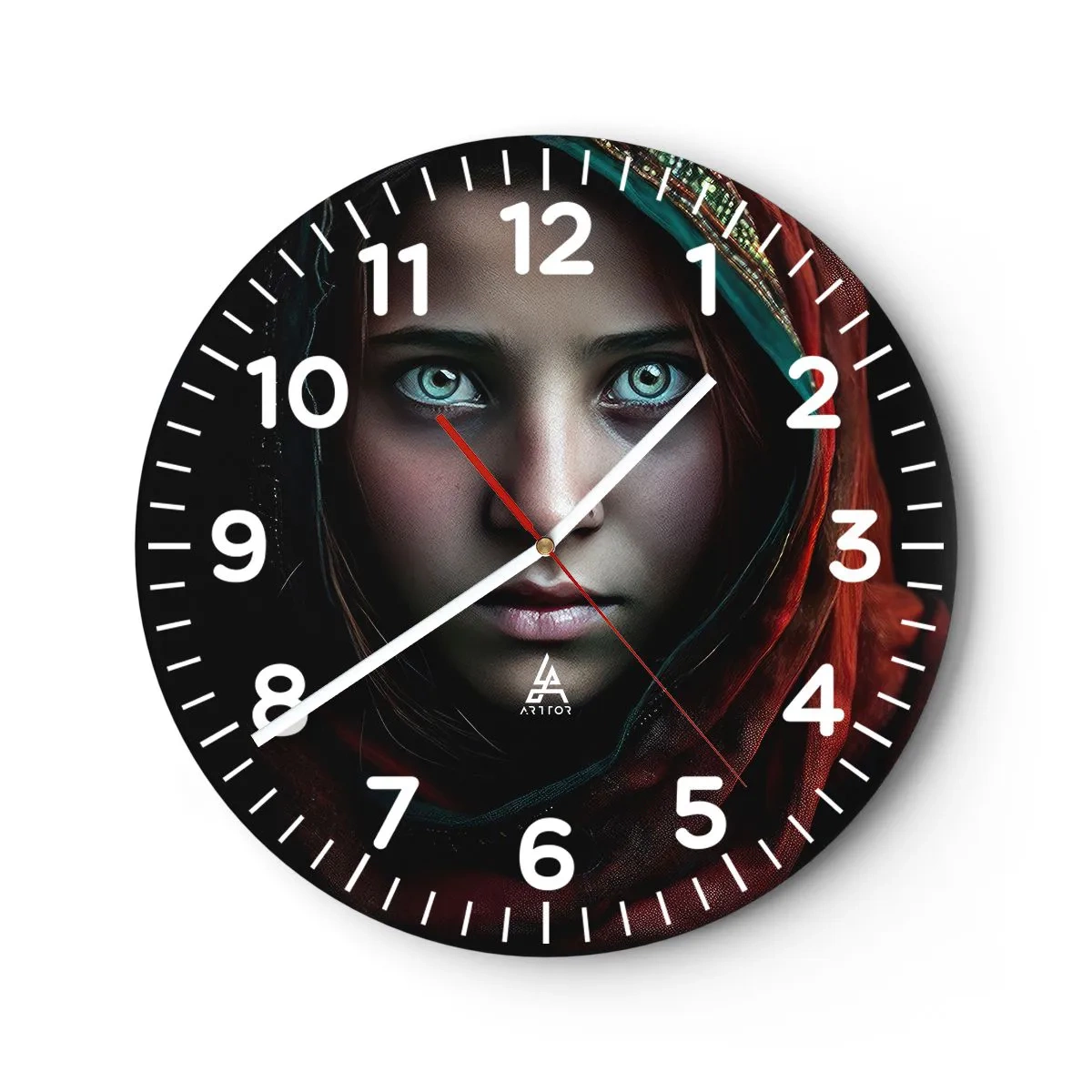 Orologio da parete - Orologio in Vetro - Principessa d'oriente - 40x40 cm