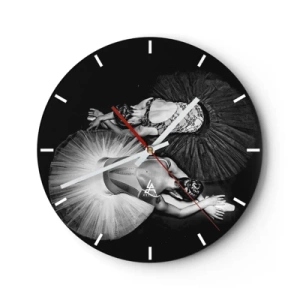 Orologio da parete - Orologio in Vetro - Un astronauta alla deriva nello spazio sopra la Terra - 30x30cm - Yin e yang -  equilibrio ideale - Decorazione murale moderna per soggiorno, cucina e camera da letto ARTTOR