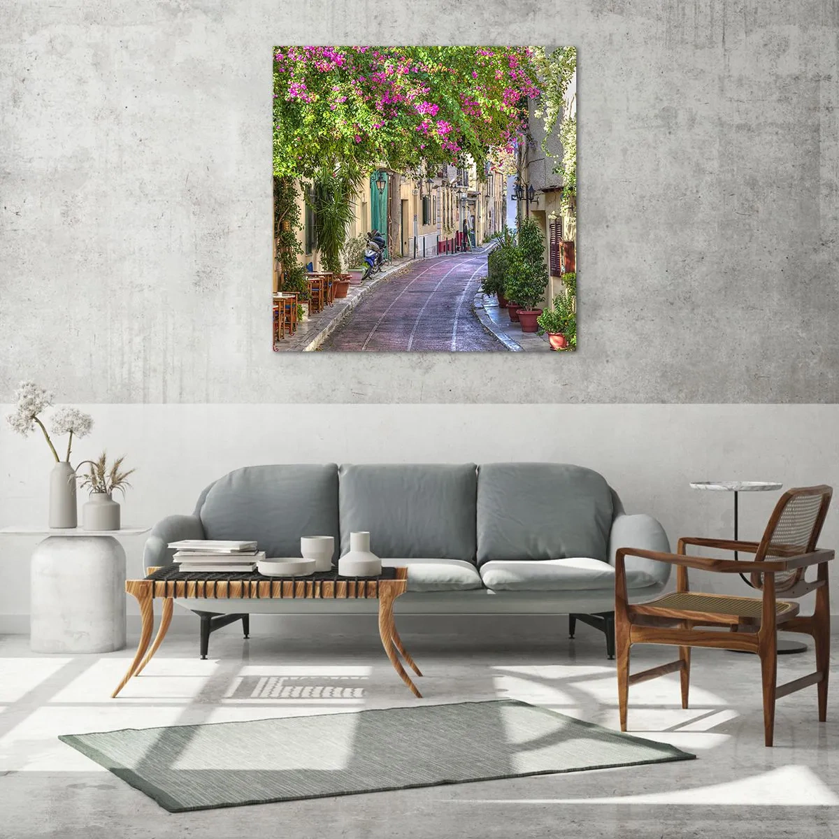 Quadro su vetro - Angolo fiorito - 30x30 cm