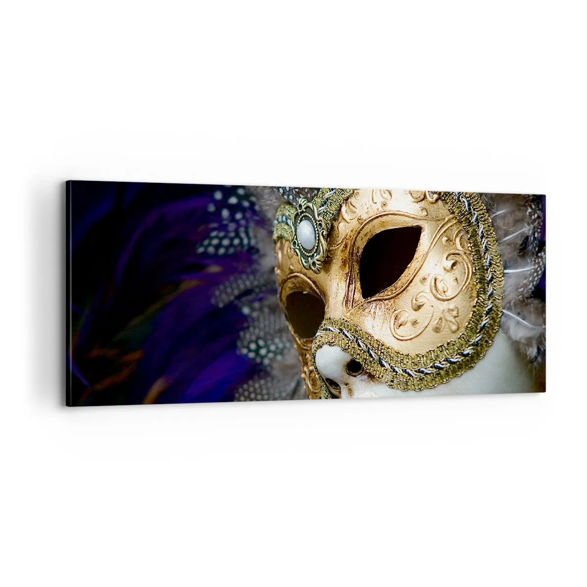 Quadro su tela - Stampe su Tela - Ritratto di Venezia in oro - 100x40 cm