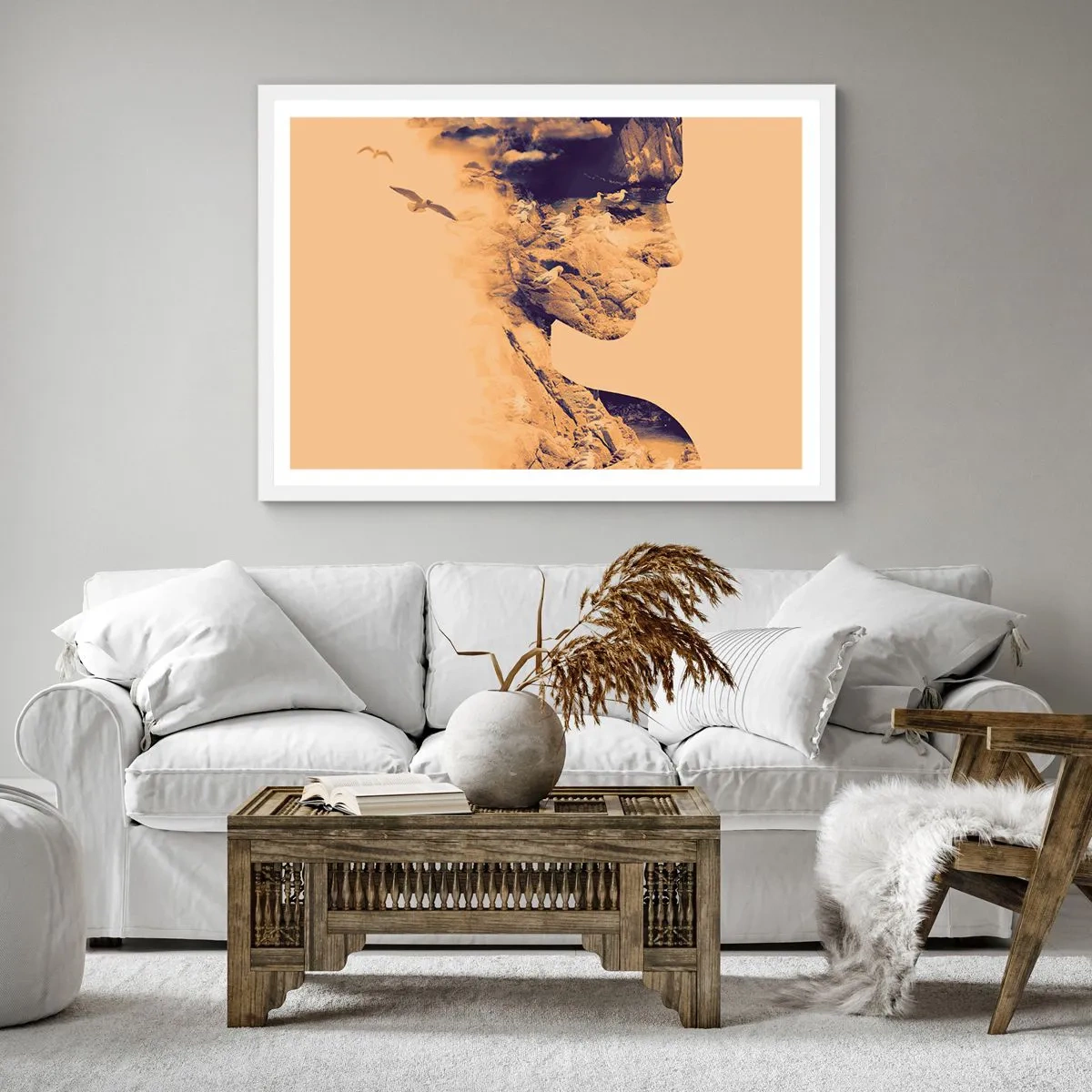 Poster in cornice bianca - Bella di natura - 60x60 cm