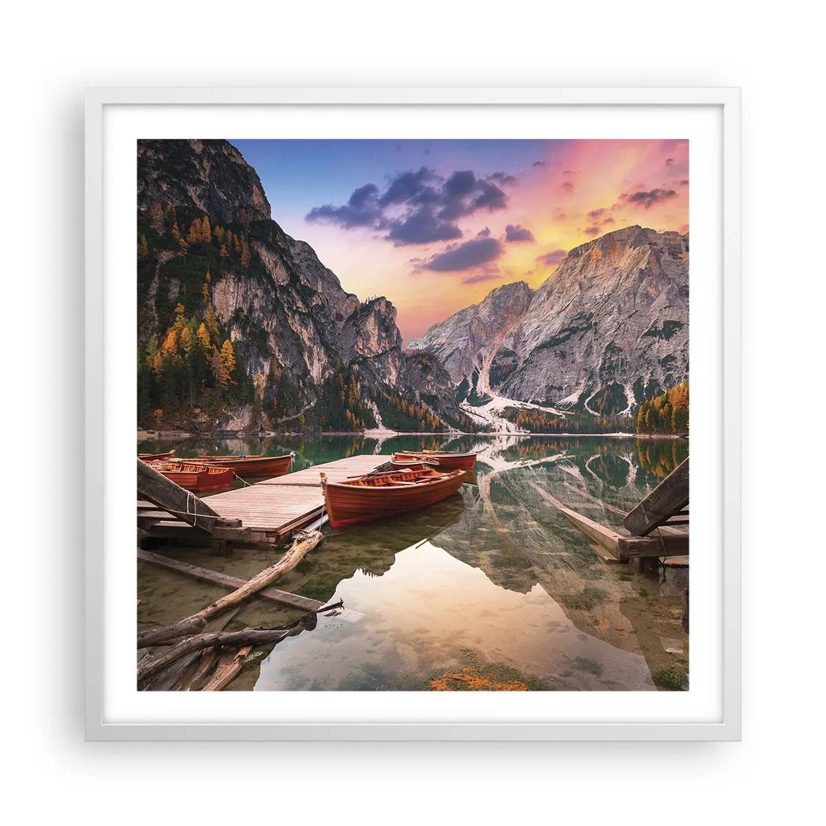 Poster in cornice bianca - La promessa del giorno - 60x60 cm