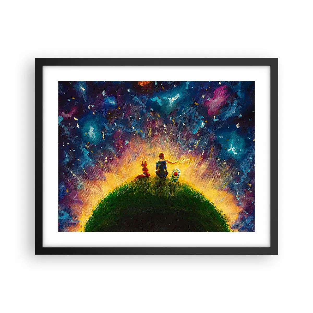 Poster in cornice nera - Amore e amicizia: l'intero mondo - 50x40 cm