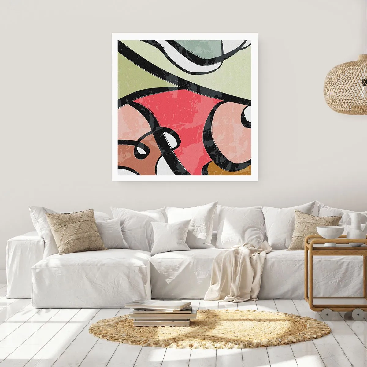 Poster - Piroette tra i colori - 60x60 cm