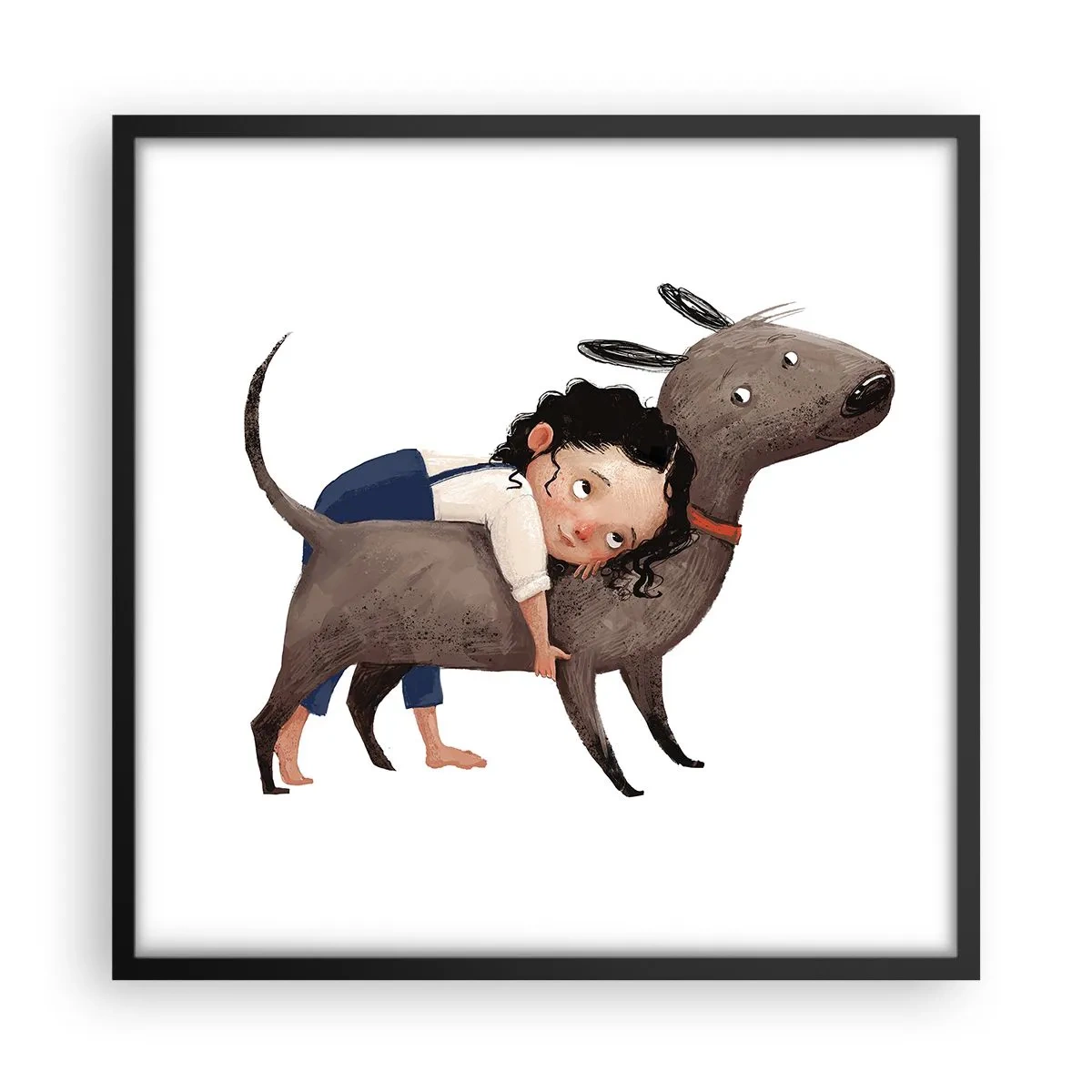 Poster in cornice nera - I migliori amici - 50x50 cm