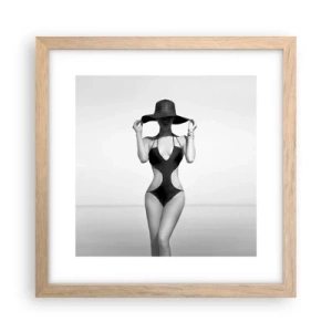 Poster in cornice rovere chiaro - Il mio nome è Eleganza - 30x30 cm