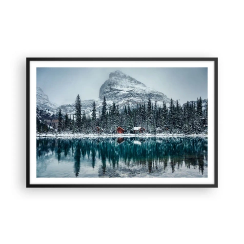 Poster in cornice nera - Rifugio canadese - 91x61 cm