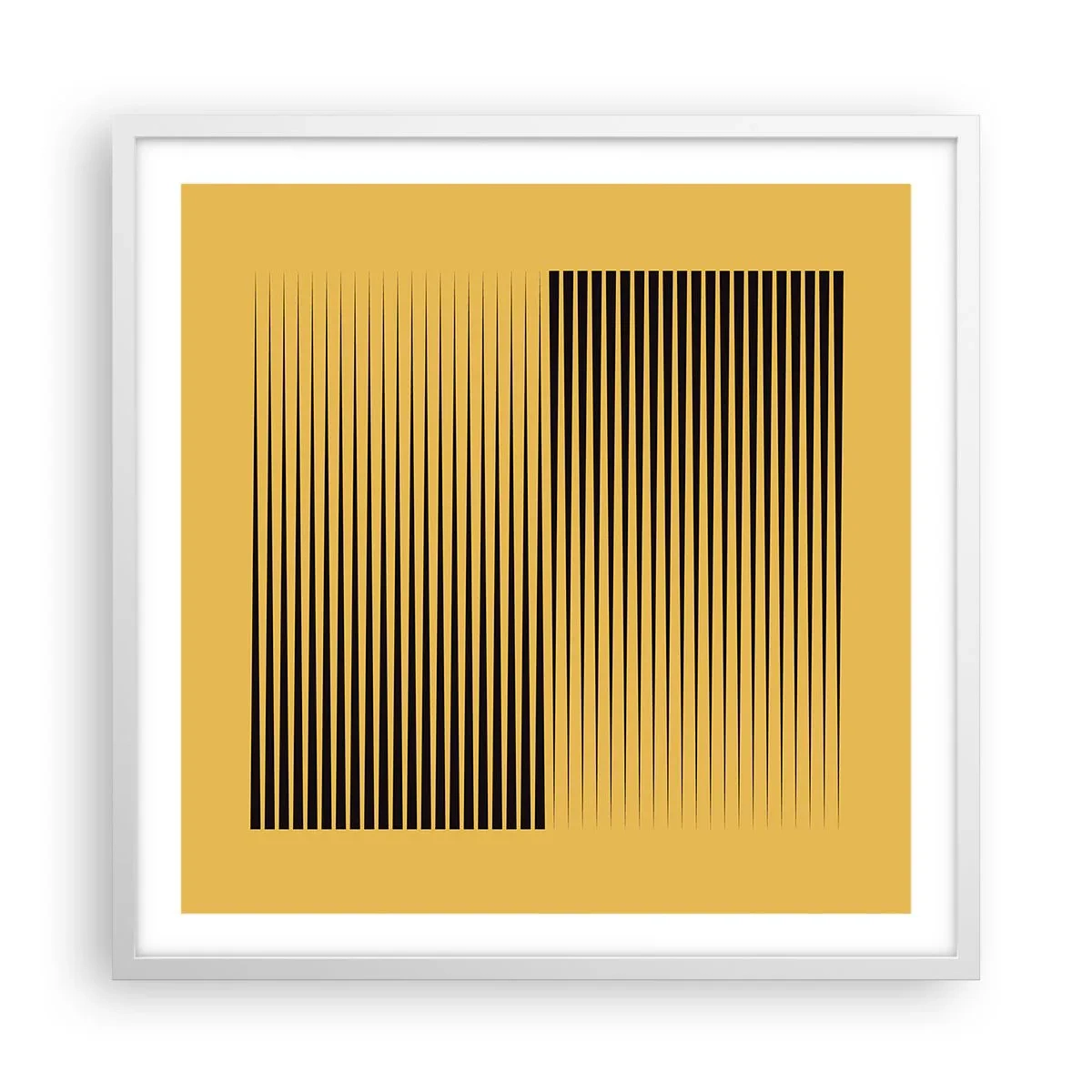 Poster in cornice bianca - La quadratura degli opposti - 60x60 cm