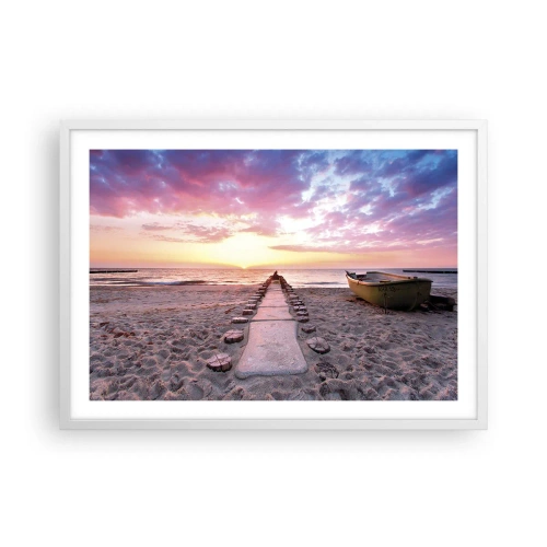 Poster in cornice bianca - Un momento profondo - 70x50 cm