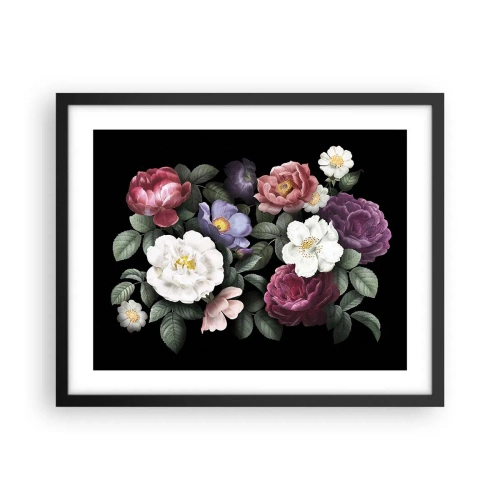 Poster in cornice nera - Dal giardino inglese - 50x40 cm