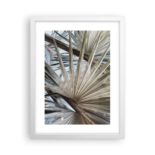 Poster in cornice bianca - Ventagli dei tropici - 30x40 cm