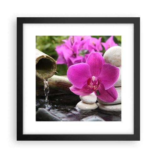 Poster in cornice nera - E già ti riposi - 30x30 cm