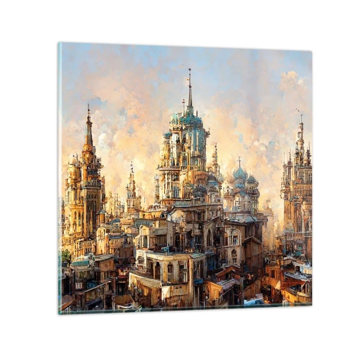 Quadro su vetro - La città delle città - 70x70 cm