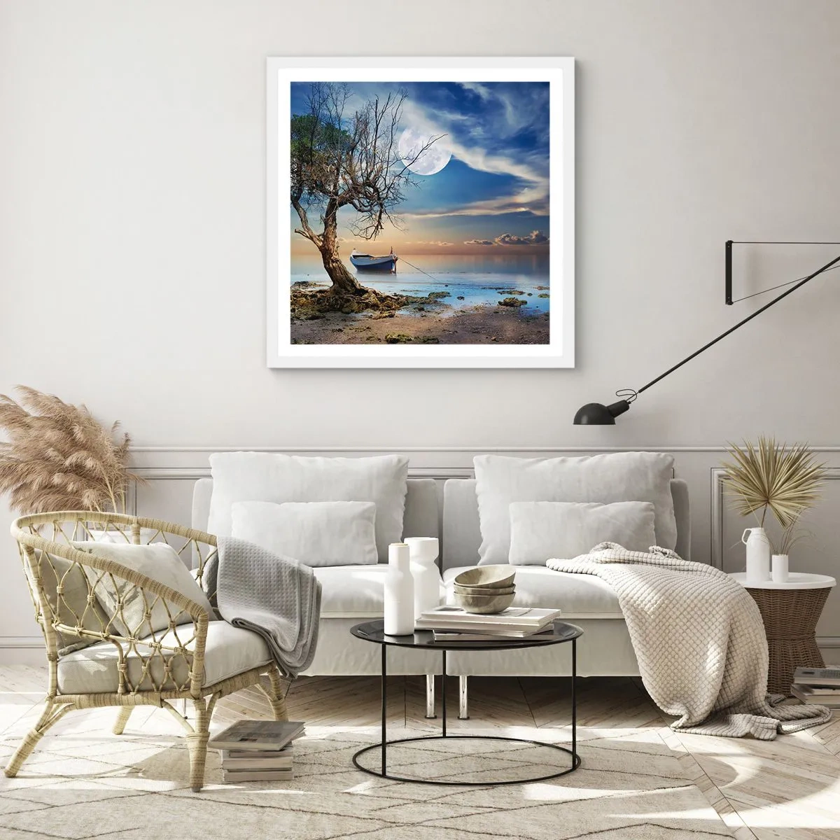 Poster in cornice bianca - È la fine o l'inizio? - 60x60 cm