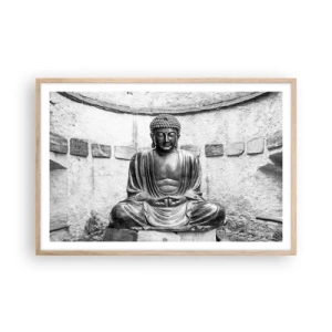 Poster in cornice rovere chiaro - Alla fonte della pace - 91x61 cm