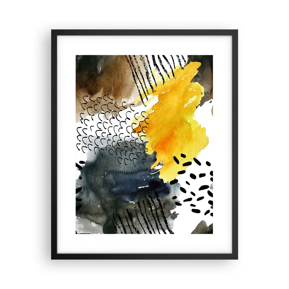 Poster in cornice nera - L'incontro degli elementi - 40x50 cm