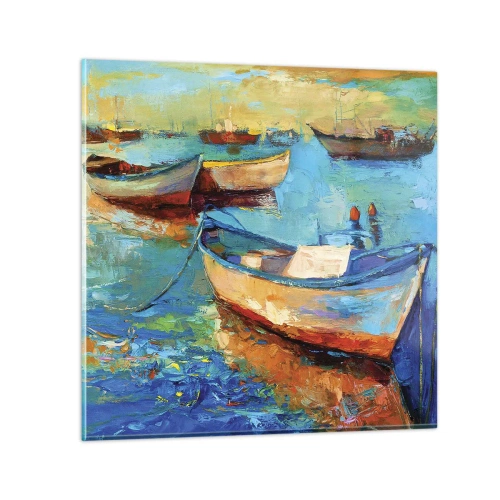 Quadro su vetro - Nella baia del sud - 30x30 cm