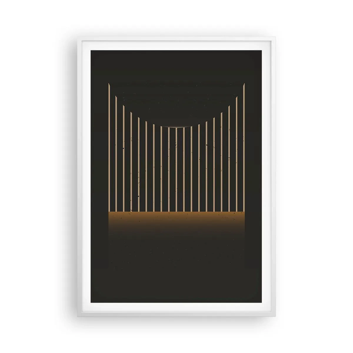 Poster in cornice bianca - Esaminare l'oscurità - 70x100 cm