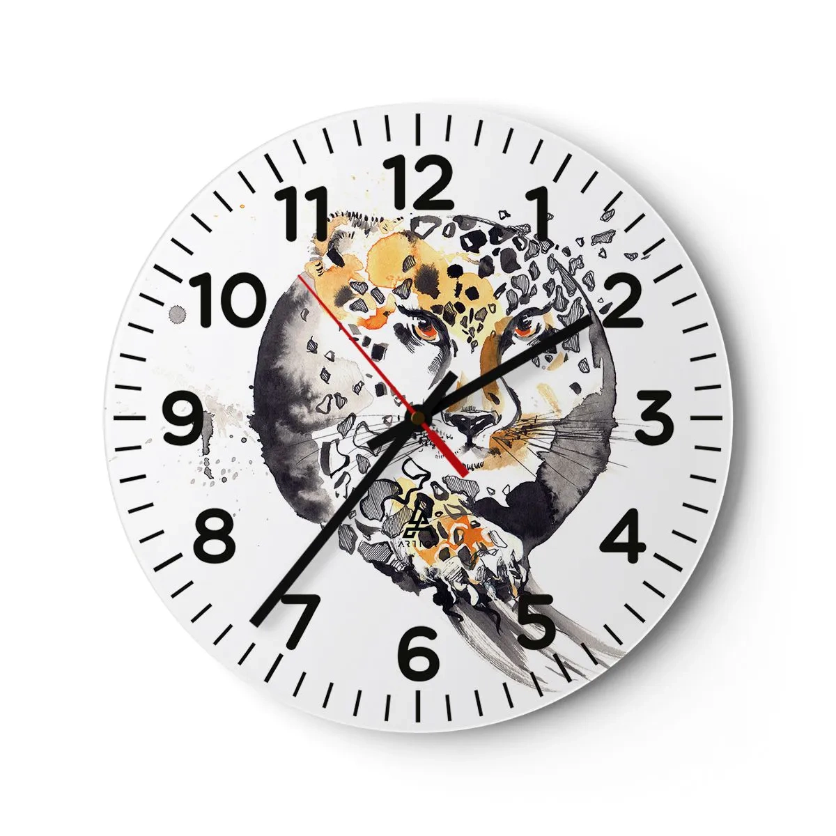 Orologio da parete - Orologio in Vetro - Bellezza predatrice - 30x30 cm