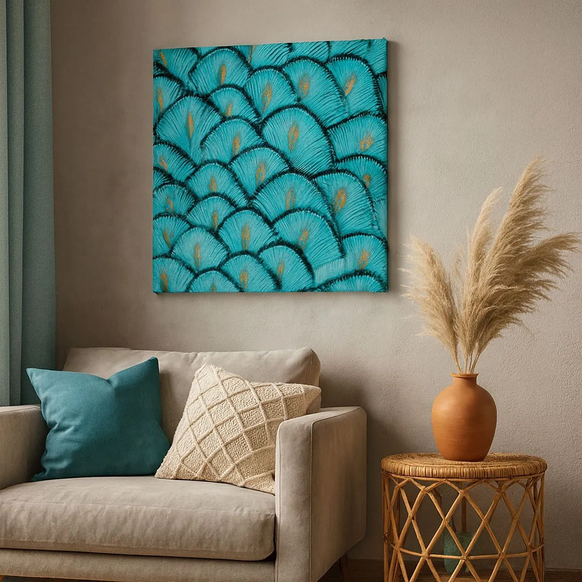 Quadro su tela - Stampe su Tela - La grande festa delle piume - 30x30 cm