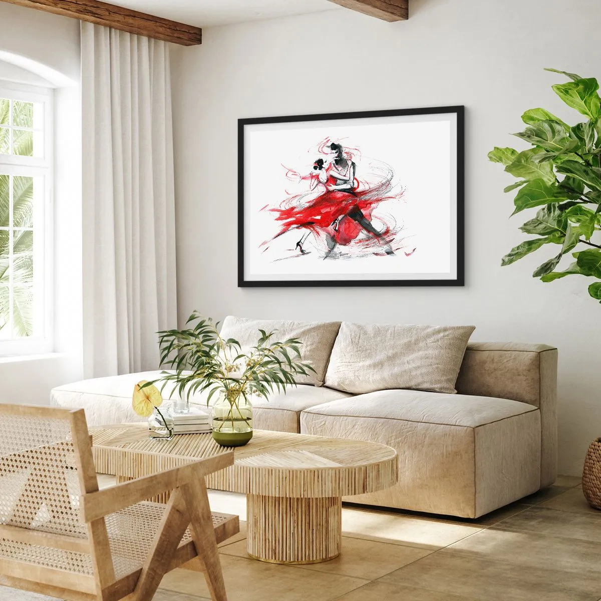 Poster in cornice nera - Tango: il ritmo della passione - 40x30 cm