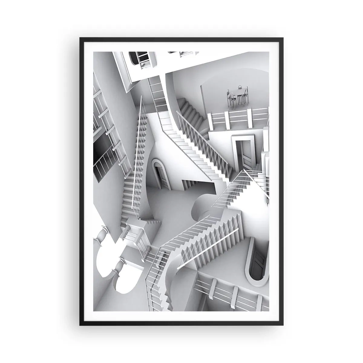 Poster in cornice nera - Il paradosso dello spazio - 70x100 cm