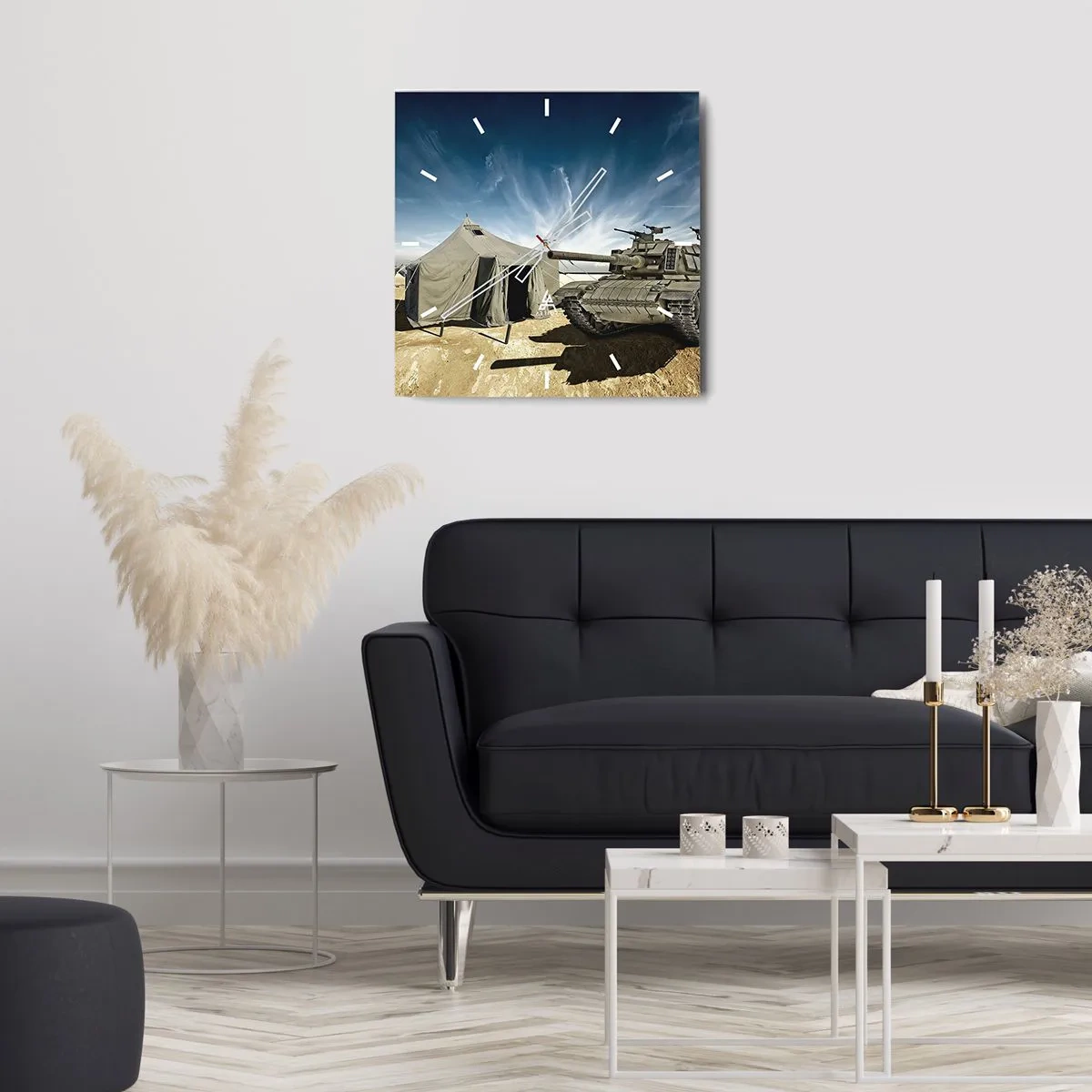 Orologio da parete - Orologio in Vetro - Sogno militare - 40x40 cm