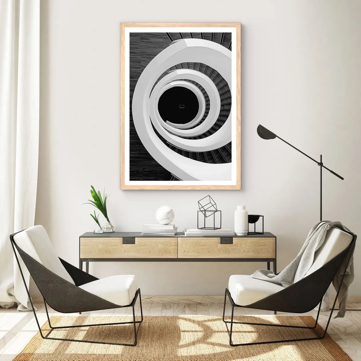 Poster in cornice rovere chiaro - Verso l'essenza delle cose - 61x91 cm