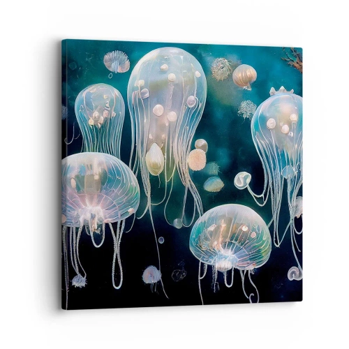 Quadro su tela - Stampe su Tela - Danza sottomarina - 30x30 cm