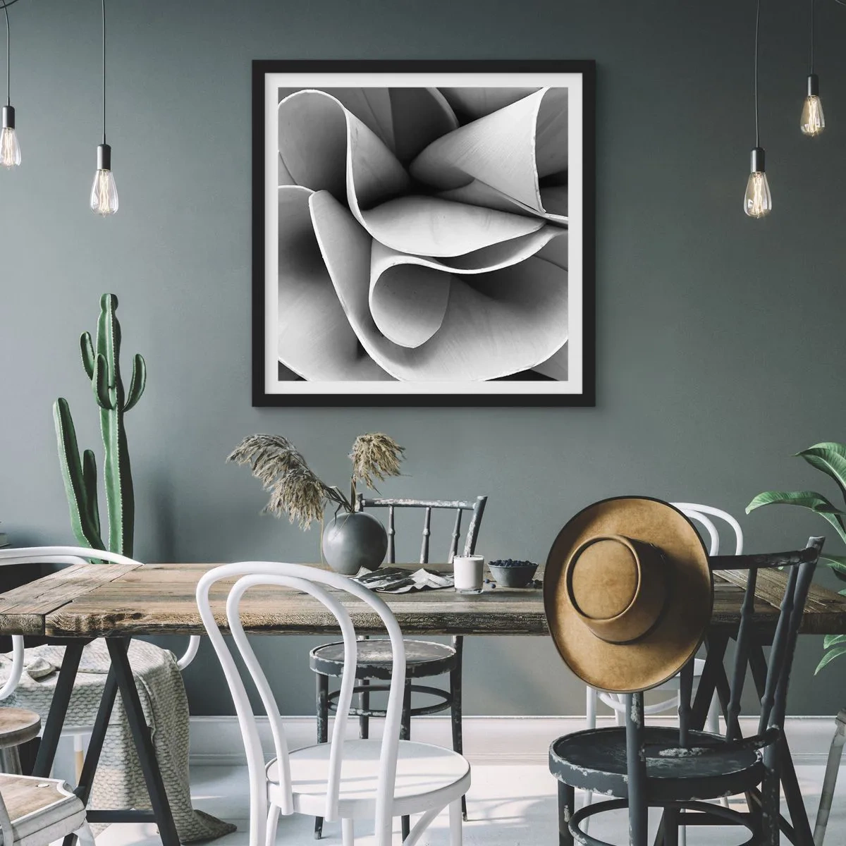 Poster in cornice nera - Avviene nello spazio - 30x30 cm