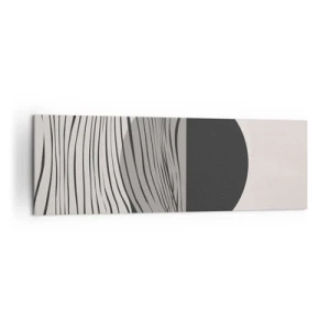 Quadro su tela - Stampe su Tela - Linee astratte e forme geometriche in colori tenui - 160x50cm - Composizione a metà - Decorazione murale moderna per soggiorno e camera da letto ARTTOR