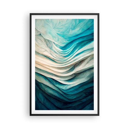 Poster in cornice nera - Blu insaziabile - 61x91 cm