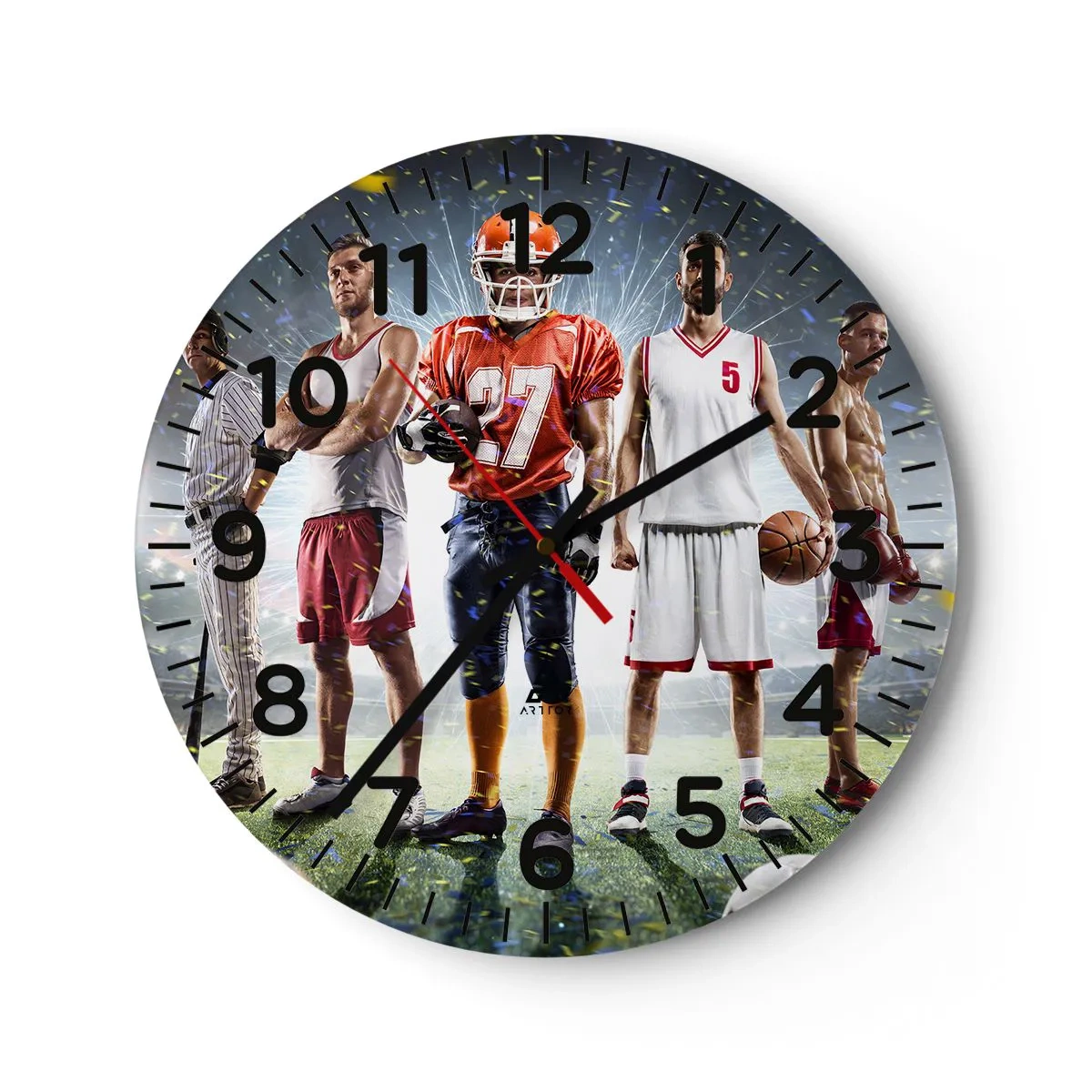 Orologio da parete - Orologio in Vetro - I campi dei gladiatori - 30x30 cm