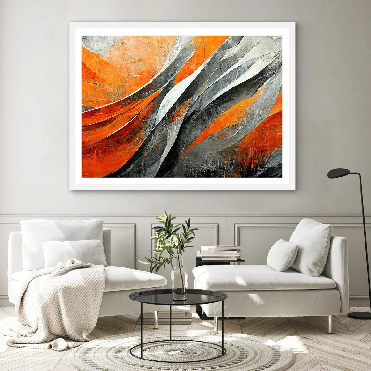 Poster in cornice bianca - Caldo e freddo - 50x40 cm