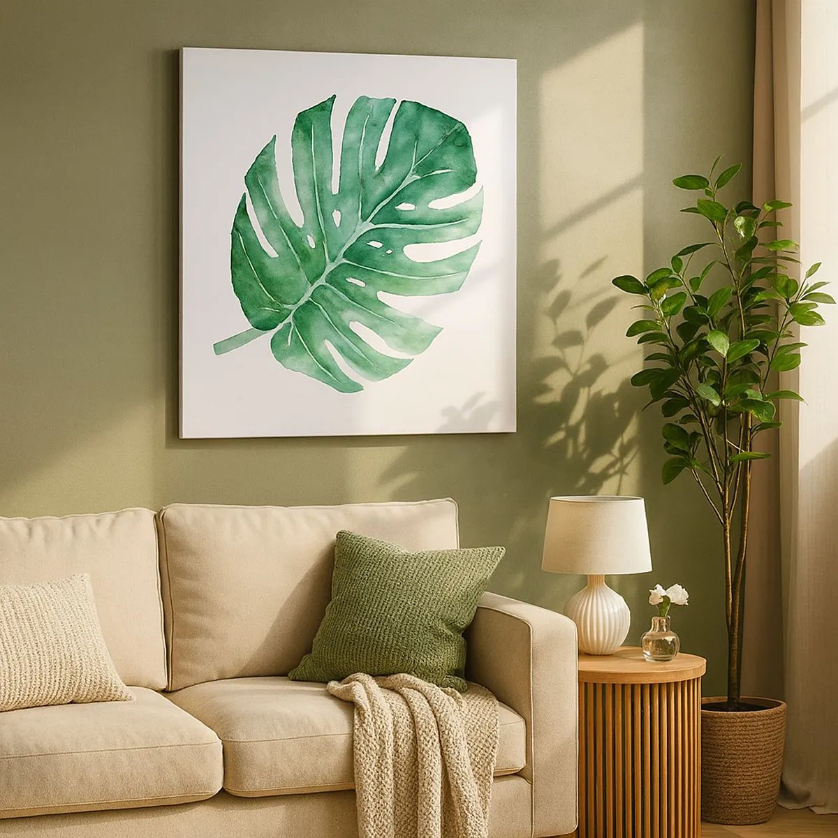 Quadro su tela - Stampe su Tela - Concetto verde - 30x30 cm