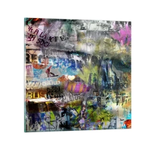 Quadro su vetro - Collage di ricordi - 30x30 cm